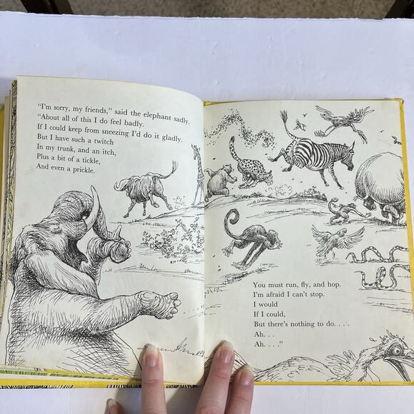 Stand Back Said The Elephant Im Going To Sneeze Childrens Book Vintage Hardcover - Picture 6 of 8